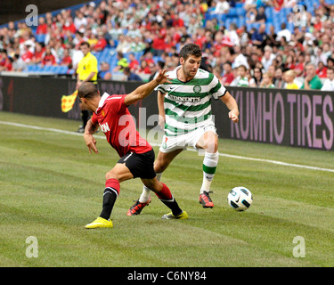 Gabriel Obertan et Patrick McCourt Manchester United vs Celtic FC match amical de pré-saison au Centre Rogers au cours de Banque D'Images