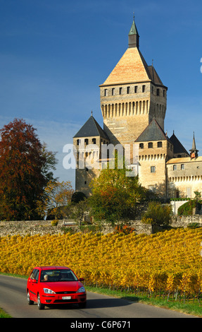 Garder, Château Vufflens-le-Château, Canton de Vaud, Suisse Banque D'Images