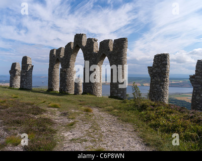 dh FYRISH HILL ROSS CROMARTY Fyrish Hill Monument construit par Sir Hector Munro scotland cnoc ViewPoint shire Banque D'Images