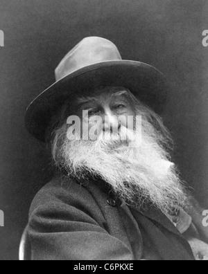 Walt Whitman (1819 - 1892) - poète américain, vers 1887 Banque D'Images