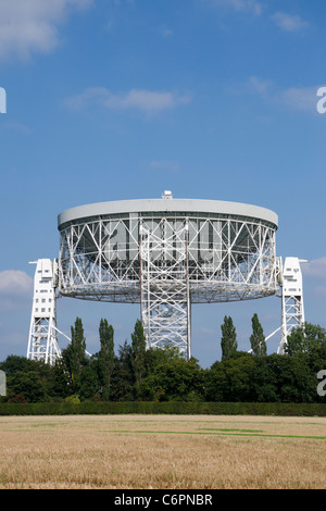 Le radiotélescope de Jodrell Bank, dans le Cheshire. Banque D'Images