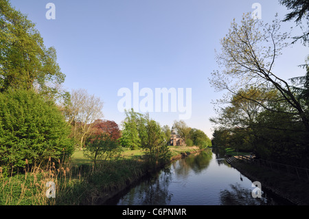 Niers River. Weeze. Rhénanie du Nord-Westphalie. L'Allemagne. Banque D'Images