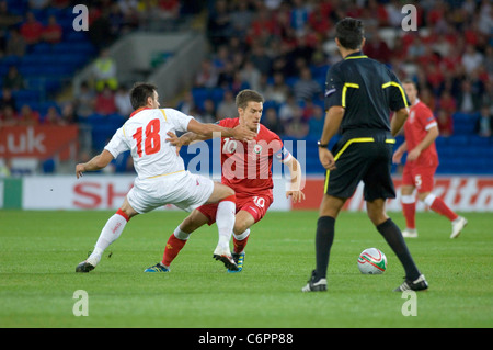 L'Euro 2012 match - Pays de Galles v Monténégro au Cardiff City Stadium. ... : ::EDITORIAL : : :... Banque D'Images