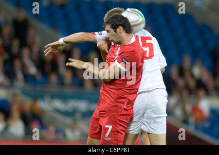 L'Euro 2012 match - Pays de Galles v Monténégro au Cardiff City Stadium. ... : ::EDITORIAL : : :... Banque D'Images