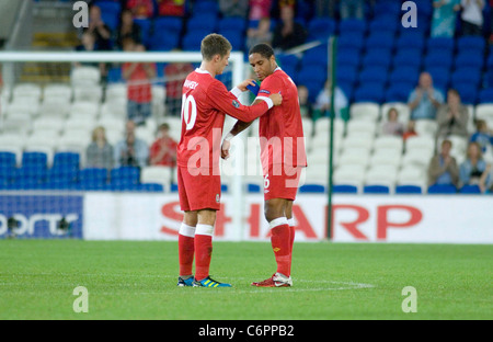 L'Euro 2012 match - Pays de Galles v Monténégro au Cardiff City Stadium. ... : ::EDITORIAL : : :... Banque D'Images