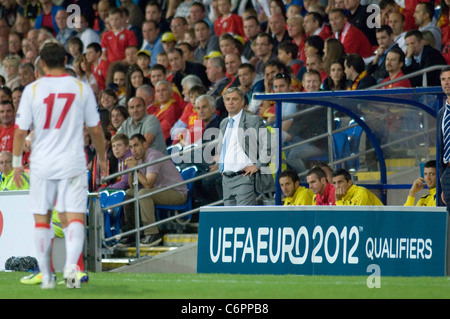 L'Euro 2012 match - Pays de Galles v Monténégro au Cardiff City Stadium. ... : ::EDITORIAL : : :... Banque D'Images