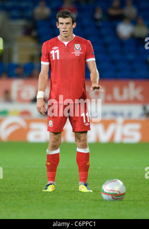 Gareth Bale de WalesEuro 2012 match de qualification - Pays de Galles v France à Cardiff City Stadium. ... : ::EDITORIAL : : :... Banque D'Images