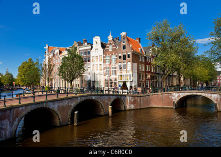 L'Europe, Pays-Bas, canal Keizersgracht à Amsterdam Banque D'Images