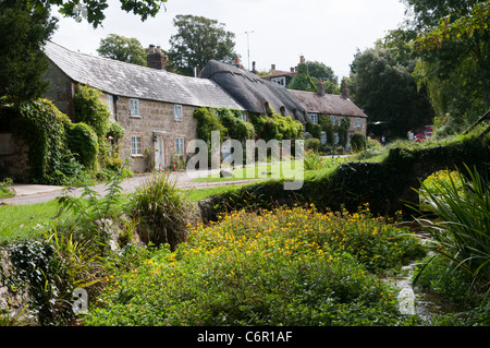 Le joli village de Winkle Street sur l'île de Wight, Angleterre Banque D'Images