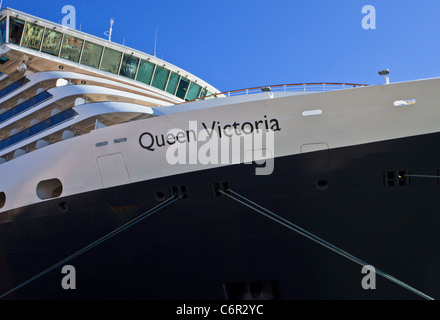 Un paquebot de croisière à la reine Victoria le port de Venise, Vénétie, Italie Banque D'Images