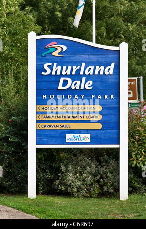 Park Resorts Holiday Park et ventes mobil-signe. Shurland Dale, préfet Rd. Eastchurch, à l'île de Sheppey, Kent Banque D'Images