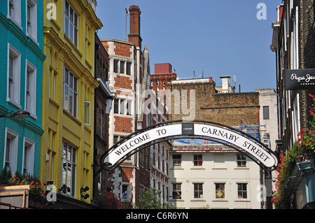 Carnaby Street sign, Carnaby Street, Soho, West End, City of Westminster, London, Greater London, Angleterre, Royaume-Uni Banque D'Images