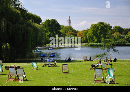 Lac de plaisance, Regent's Park, City of Westminster, London, Greater London, Angleterre, Royaume-Uni Banque D'Images