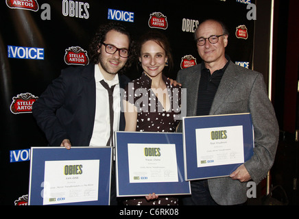 Sam Gold, Tracee Chimo et Peter Friedman le Village Voice 2010 Prix Obie, honorant le meilleur de Broadway, tenue à Banque D'Images