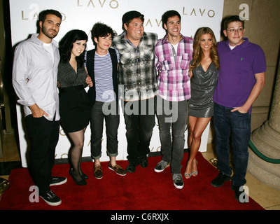 David Katzenberg, Kara Taitz, Paul Iacono, Jareb ; Dauplaise, Jason Blair, l'Amber Lancaster et Seth Grahame-Smith Lavo Nightclub Banque D'Images