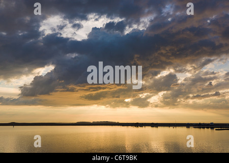 Lumière du soir à West Kirby, Wirral, Angleterre Banque D'Images