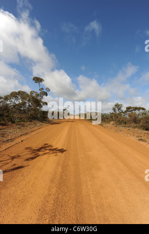 Chemin de terre au large de l'Autoroute de la côte sud, Esperance Shire, Western Australia, Australia Banque D'Images