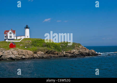 Cape Neddick Lighthouse Nubble Maine New York USA Banque D'Images