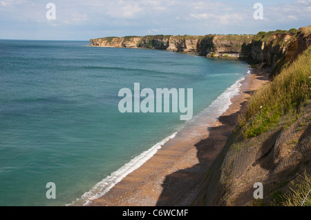 Vue depuis la Pointe du Hoc, Normandie France Banque D'Images