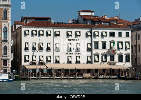 Hôtel Monaco et Grand Canal, Venise Banque D'Images