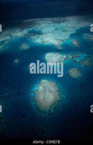 Les récifs coralliens frangeants. Îles Palau, Micronesia, Pacific Banque D'Images