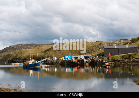 Miabhaig Harbour sur l'île de Lewis dans les Hébrides extérieures. Banque D'Images