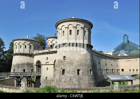 Fort Thüngen et le Grand-duc Jean Musée d'Art Moderne / Musée d'art moderne Grand-Duc Jean / Mudam à Kirchberg, Luxembourg Banque D'Images