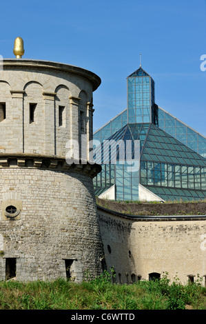 Fort Thüngen et le Grand-duc Jean Musée d'Art Moderne / Musée d'art moderne Grand-Duc Jean / Mudam à Kirchberg, Luxembourg Banque D'Images