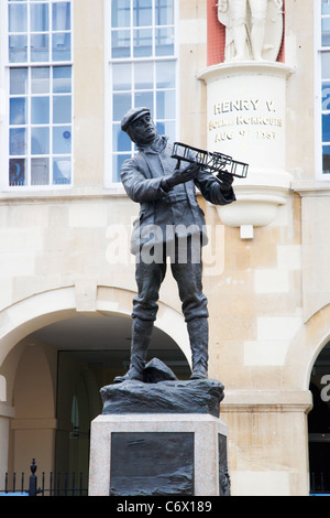 Charles Stewart Rolls Statue Monmouth Monmouthshire au Pays de Galles Banque D'Images