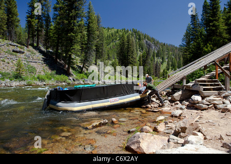 Projet de lancement au poignard Falls, Salmon-Challis National Forest, North Carolina, USA Banque D'Images