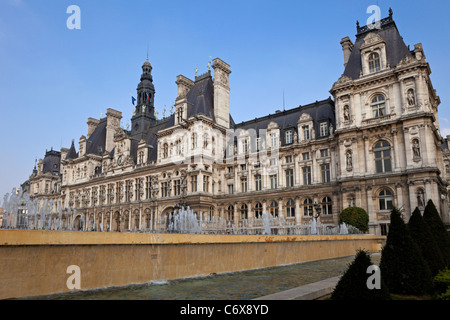 Hôtel de Ville, Hôtel de Ville de Paris. La France. Banque D'Images