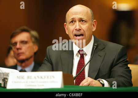 C Lloyd Blankfein Président et chef de la direction de The Goldman Sachs Group, Inc. au cours de la sécurité intérieure et d'un Sénat Banque D'Images