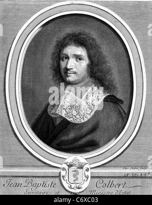 JEAN-BAPTISTE COLBERT (1619-1683) homme politique français et ministre des Finances sous Louis XIV Banque D'Images