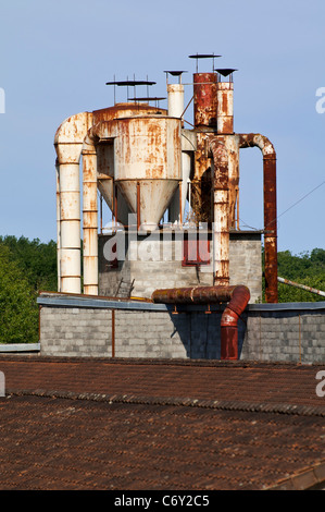 Usine désaffectée, France. Banque D'Images