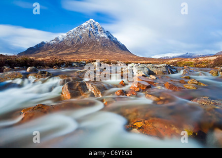 Scottish Highlands Buachaille Etive Mor and River Coupall Scottish Highlands Scottish Highlands Scottish UK GB Europe Banque D'Images