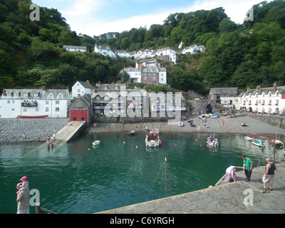 Village de Clovelly, Devon, Angleterre. Photo Tony Gale Banque D'Images