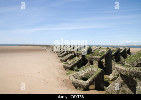 New Brighton sur le brise-lames wirral Banque D'Images