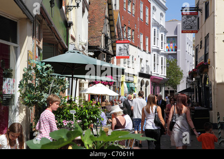 La rue George Hastings East Sussex England UK Banque D'Images