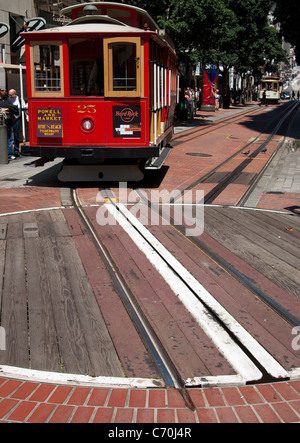 Cable Car à San Francisco, Californie Banque D'Images