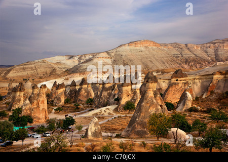 Cheminées de fées dans Pasabag, Peribacalari Vadisi, Cappadoce, Turquie Banque D'Images