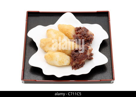 Boulette de riz traditionnels japonais ou de petits gâteaux Banque D'Images