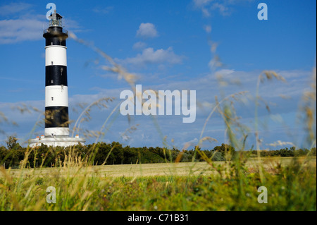 Le phare de Chassiron de l'île d'Oléron, Charente Maritime, à l'ouest de la France Banque D'Images