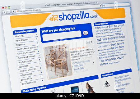 De près de l'Shopzilla logo tel que vu sur son site web. (Usage éditorial uniquement : -Print, télévision, e-book et le comité éditorial du site). Banque D'Images