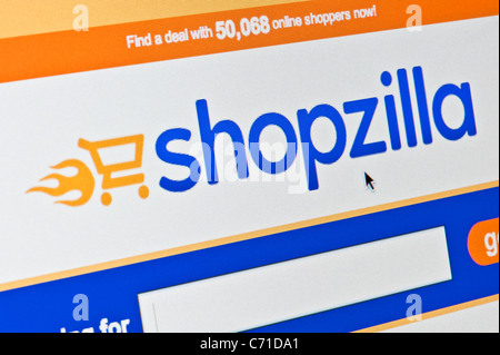De près de l'Shopzilla logo tel que vu sur son site web. (Usage éditorial uniquement : -Print, télévision, e-book et le comité éditorial du site). Banque D'Images