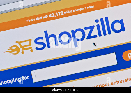 De près de l'Shopzilla logo tel que vu sur son site web. (Usage éditorial uniquement : -Print, télévision, e-book et le comité éditorial du site). Banque D'Images