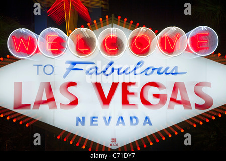 États-unis d'Amérique, Nevada, Las Vegas, Bienvenue à Las Vegas sign Banque D'Images