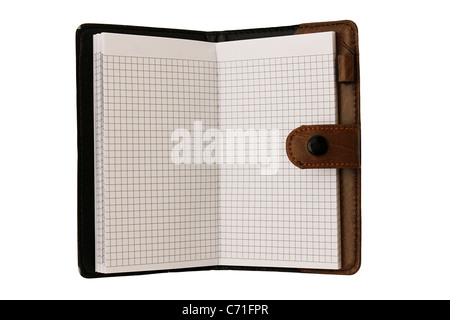 Ordinateur portable ouvert isolated on white Banque D'Images