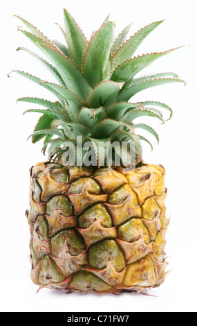 L'Ananas sous la forme d'un cube sur un fond blanc Banque D'Images