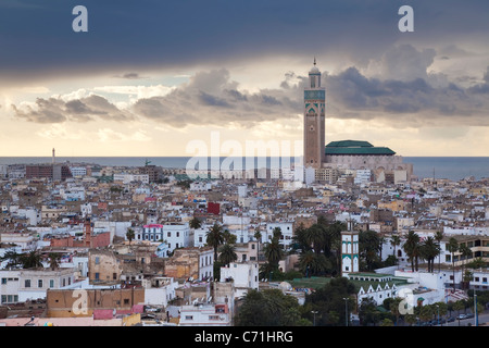 Mosquée Hassan II, la troisième plus grande mosquée du monde, Casablanca, Maroc, Afrique du Nord Banque D'Images