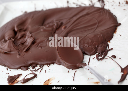 Le chocolat fondu Banque D'Images